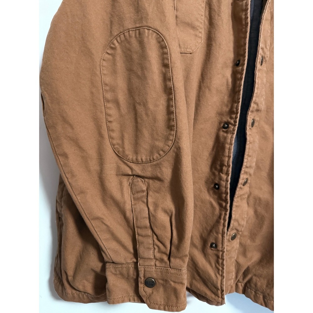 Dickies Men's Hooded Insulated Work Jacket 3XL (54–56) Brown Canvas Quilt Lined - Picture 6 of 12